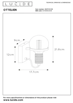 Hot LUCiDE Wandleuchte OTTELIEN