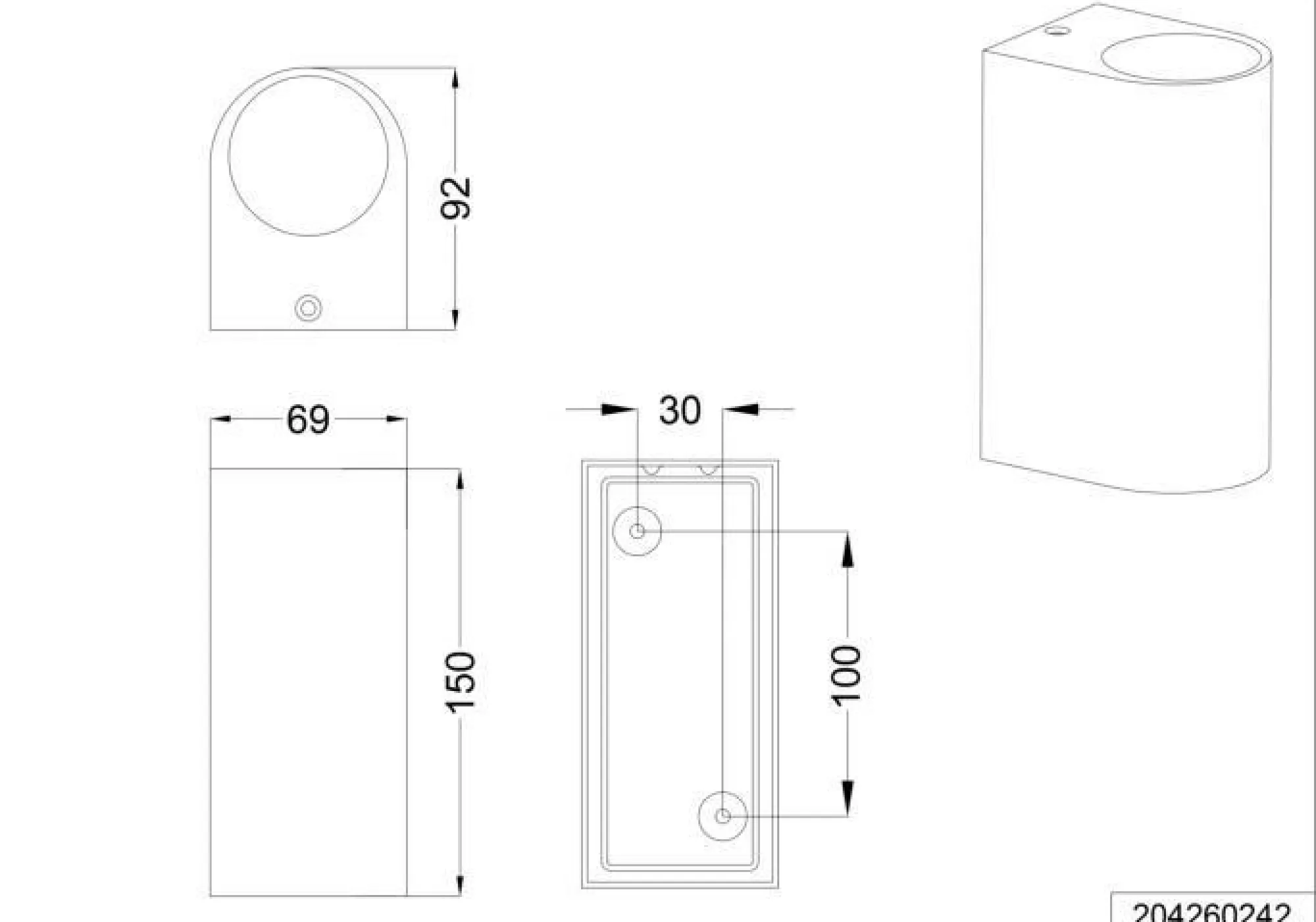 TRIO-Leuchten Wandleuchte ROYA