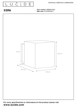 Hot LUCiDE Wandleuchte XERA