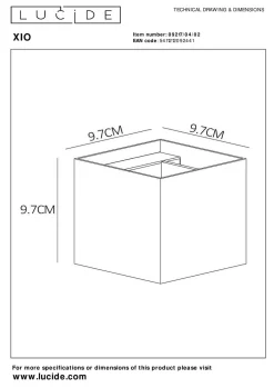 Hot LUCiDE Wandleuchte XIO