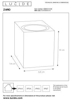 LUCiDE Wandleuchte ZARO