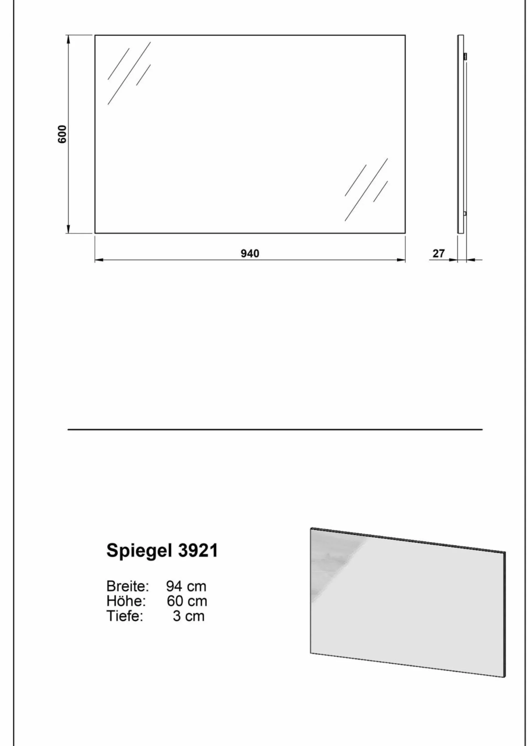 GERMANIA Wandspiegel CASTERA