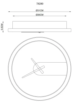 GLOBO Lighting Wanduhr SUSSY