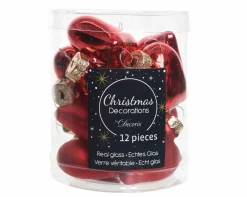 Sale Sonstige Weihnachtskugel-Box Herzen WEIHNACHTSROT