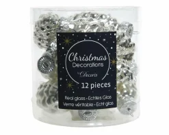 New Sonstige Weihnachtskugel-Box Zapfen SILBER