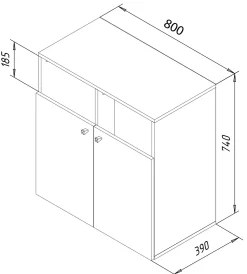 Outlet VCM Wäscheschrank DRESO