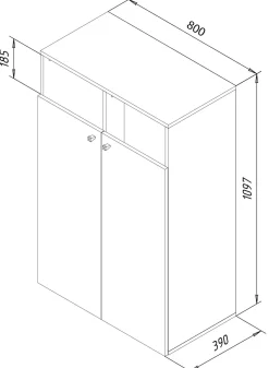 VCM Wäscheschrank DRESO